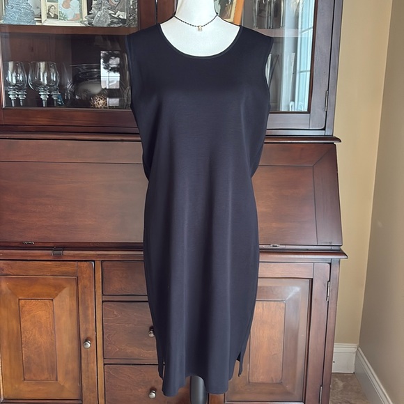 Misook Knit Black Dress M - Picture 10 of 10